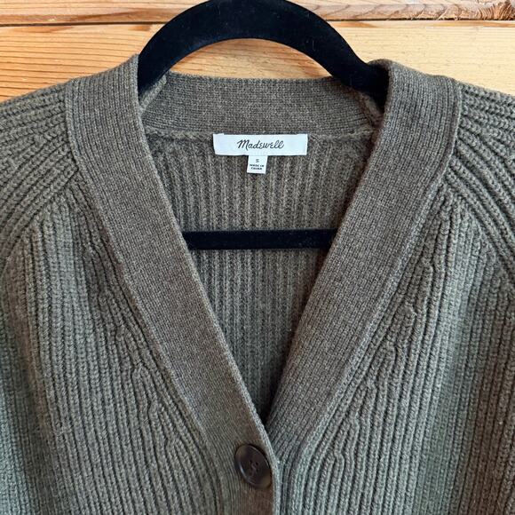 Madewell Olive Henley Sweater Dress Small - Picture 3 of 6